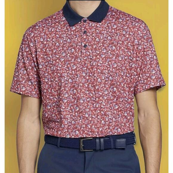 Walter Hagen Perfect 11 Mens Liberty Red Polo Golf Shirt 2XLT NWT Excellent A111 - Picture 1 of 7